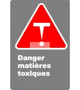 French CDN “Danger: Toxic Materials” sign warning of acute effects: various formats