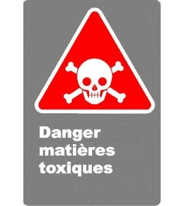 Affiche CDN Danger matières toxiques en français