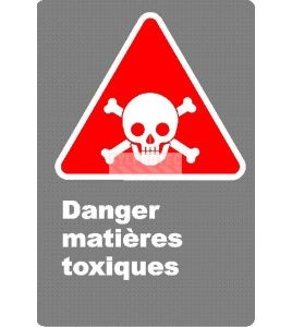 French CDN Danger Toxic Materials sign