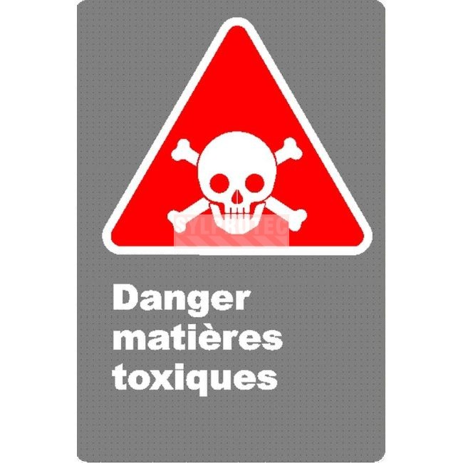 French CDN Danger Toxic Materials sign