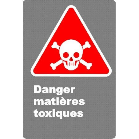 French CDN Danger Toxic Materials sign