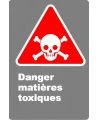 Affiche CDN Danger matières toxiques en français