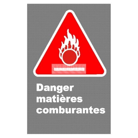 Affiche CDN Danger matières comburantes en français