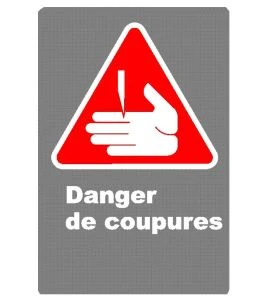 Affiche CDN Danger de coupures en français