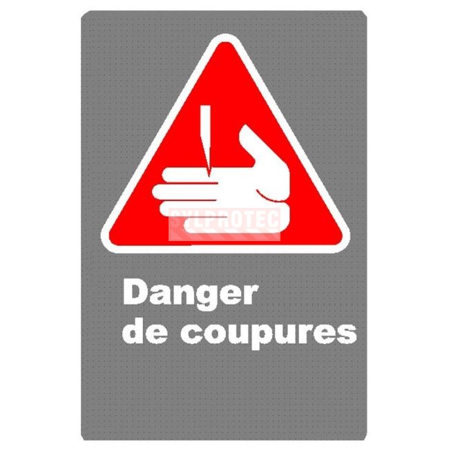 French CDN Danger Cutting Hazard sign
