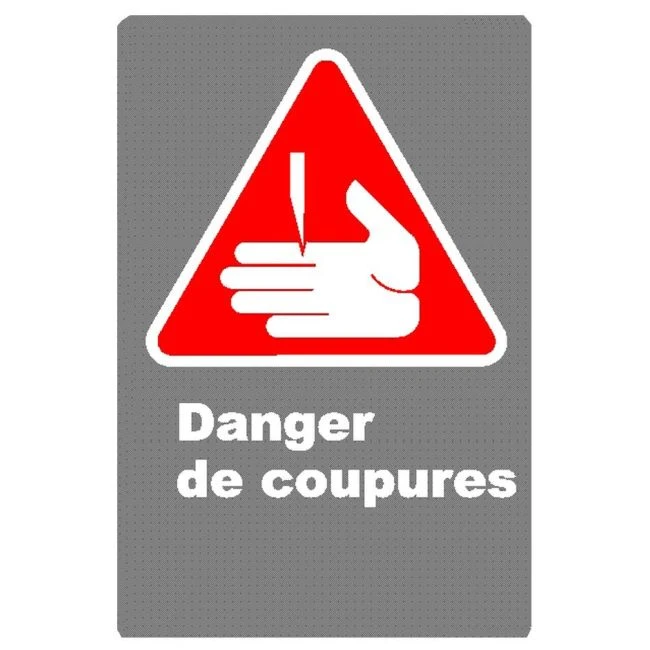 French CDN Danger Cutting Hazard sign