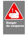French CDN Danger Cutting Hazard sign