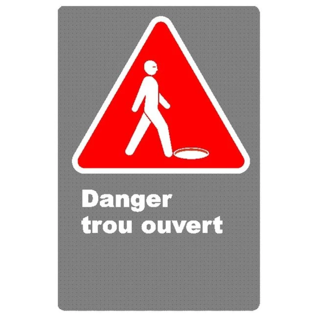 Danger Open Hole Safety Sign