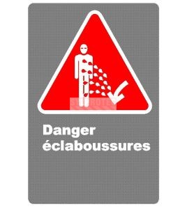 Affiche Danger d'éclaboussures Conforme CSA Z321 Sylprotec