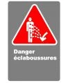Affiche Danger d'éclaboussures Conforme CSA Z321 Sylprotec