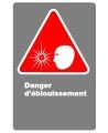 French CDN "Danger Risk of Glare" sign in various sizes and materials