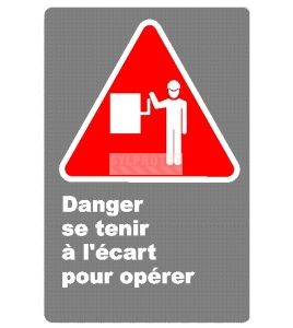Affiche Danger Se tenir à l’écart pour opérer ECD423