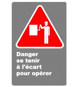 Affiche Danger Se tenir à l’écart pour opérer ECD423