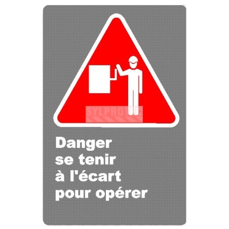 Affiche Danger Se tenir à l’écart pour opérer ECD423