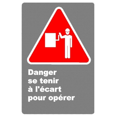 Affiche Danger Se tenir à l’écart pour opérer ECD423