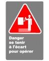 Affiche Danger Se tenir à l’écart pour opérer ECD423