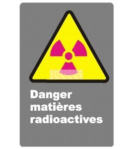 Affiche CDN «Danger matières radioactives» choix de plusieurs formats