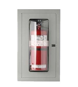 Cabinet semi-encastré pour extincteurs à eau de 2.5 gal, à CO2 de 10 lbs ou à poudre de 20 lbs.