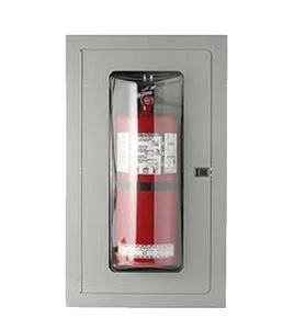 Semi-recessed cabinet for 2.5 gal, 10 lbs, 20 lbs extinguishers