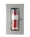 Cabinet semi-encastré pour extincteurs à eau de 2.5 gal, à CO2 de 10 lbs ou à poudre de 20 lbs.