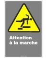 French CDN "Watch Your Step" sign in various sizes, shapes, materials & languages + optional features