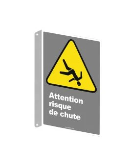 Affiche CDN «Attention risque de chute» de langue française: langues, formats & matériaux divers + options