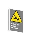 Affiche CDN «Attention risque de chute» de langue française: langues, formats & matériaux divers + options