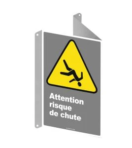 Affiche CDN «Attention risque de chute» de langue française: langues, formats & matériaux divers + options