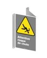 Affiche CDN «Attention risque de chute» de langue française: langues, formats & matériaux divers + options