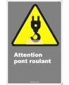 Affiche CDN «Attention pont roulant» de langue française: langues, formats & matériaux divers   options