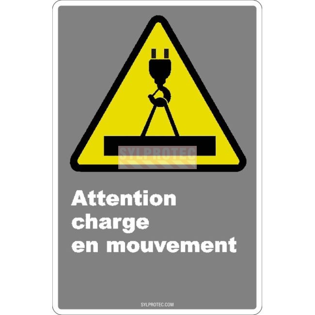 Affiche CDN «Attention charge en mouvement» en français: langues, formats & matériaux divers   options
