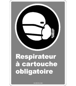 Affiche CDN «Respirateur à cartouche obligatoire» en français