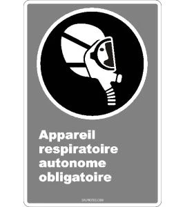 Affiche CDN «Appareil respiratoire autonome obligatoire» en français: langues, formats & matériaux divers   options