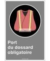 Affiche CDN «Port du dossard obligatoire» de langue française: langues, formats & matériaux divers   options