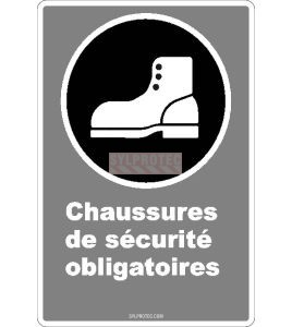 Affiche CDN «Chaussures de sécurité obligatoires» de langue française: langues, formats & matériaux divers   options