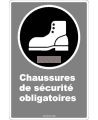 Affiche CDN «Chaussures de sécurité obligatoires» de langue française: langues, formats & matériaux divers   options