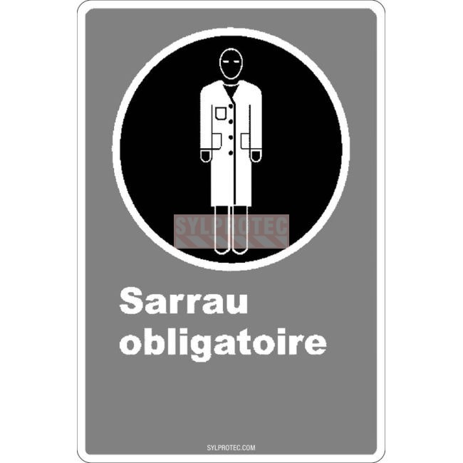 Affiche CDN « Sarrau obligatoire» de langue française: langues, formats & matériaux divers