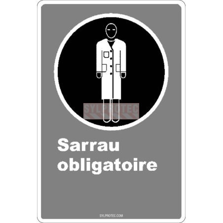 Affiche CDN « Sarrau obligatoire» de langue française: langues, formats & matériaux divers