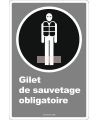 Affiche Port du gilet de sauvetage obligatoire ECO119 Sylprotec