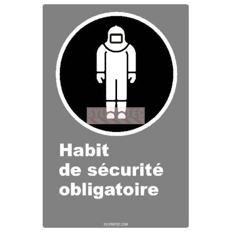 Affiche CDN «Habit de sécurité obligatoire» de langue française: langues, formats & matériaux divers   options