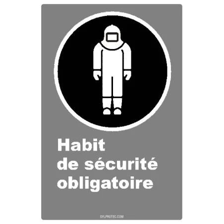 Affiche CDN «Habit de sécurité obligatoire» de langue française: langues, formats & matériaux divers + options