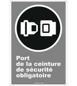 French CDN " Seat belts must be worn " sign: many sizes, shapes, materials & languages + optional features