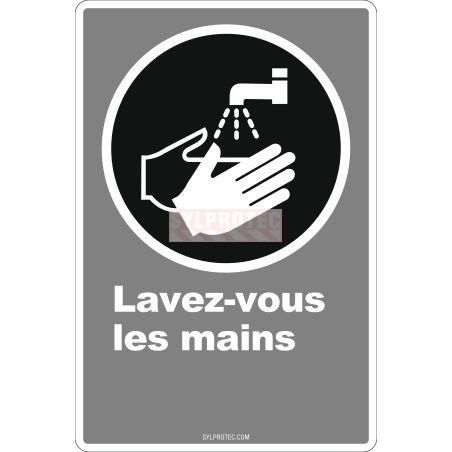 Affiche CDN «Lavez-vous les mains» en français: formats variés, matériaux divers, d’autres langues & options