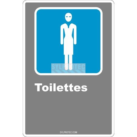 Affiche CDN «Toilette» pour femme de langue française: langues, formats et matériaux variés   options