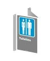 French CDN men and women "Toilette" sign in various sizes, shapes, materials & languages + optional features