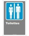 French CDN men and women "Toilette" sign in various sizes, shapes, materials & languages + optional features