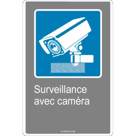 Affiche CDN «Surveillance avec caméra» de langue française: formats variés, matériaux divers, d’autres langues & options