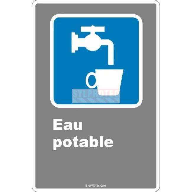 Affiche CDN «Eau potable» de langue française: formats variés, matériaux divers, d’autres langues & options