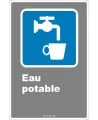 Affiche CDN «Eau potable» de langue française: formats variés, matériaux divers, d’autres langues & options