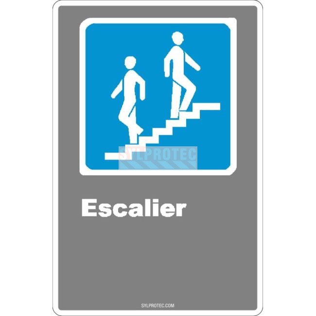 Affiche CDN«Escalier» de langue française: formats variés, matériaux divers, d’autres langues & options